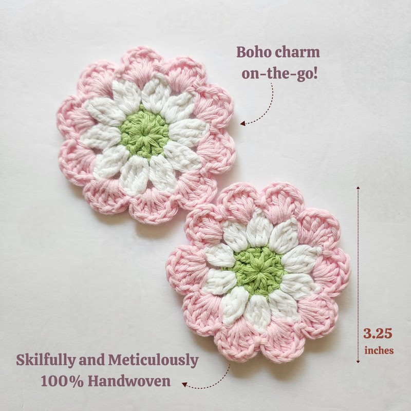 Cotton Car Coasters 2pc Car Cup Coasters Cute car Accessories