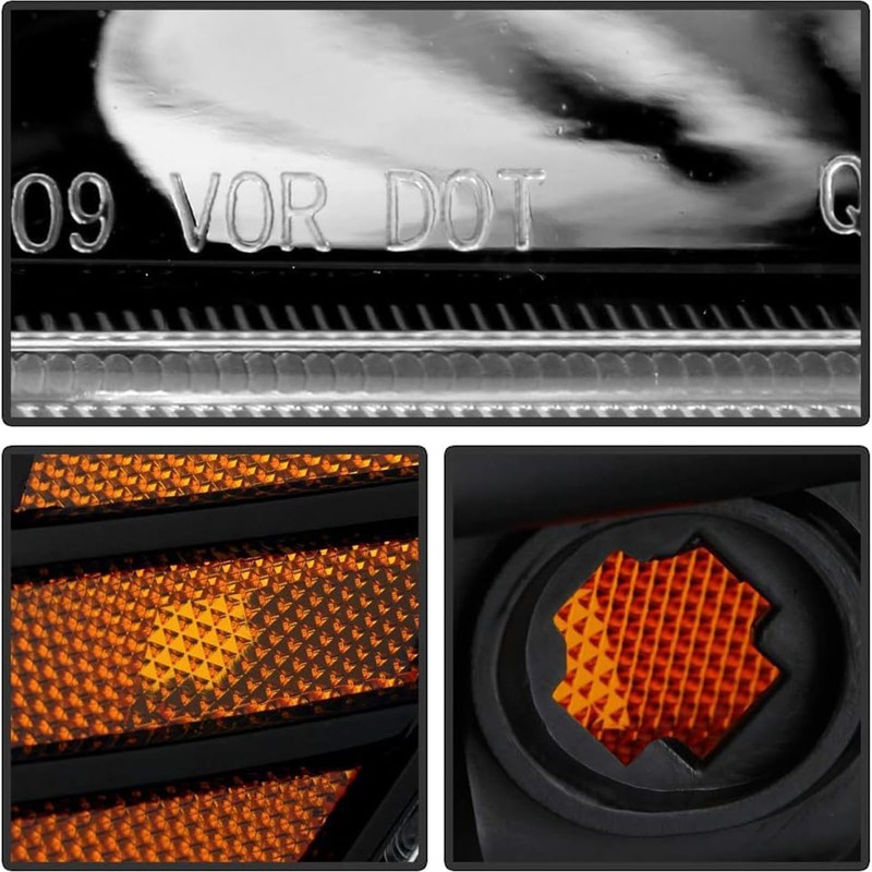 SAFAUTOPARTS Headlights Assembly Pair for 2009-2020 Dodge Journey Halogen Headlamps