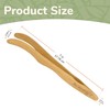 BambooMN 7" Reusable Bamboo Toast Tongs, Curved Arms, Carbonized Brown
