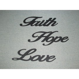 Handmade Faith Hope Love Wall Wooden Words Hanging Decor Art