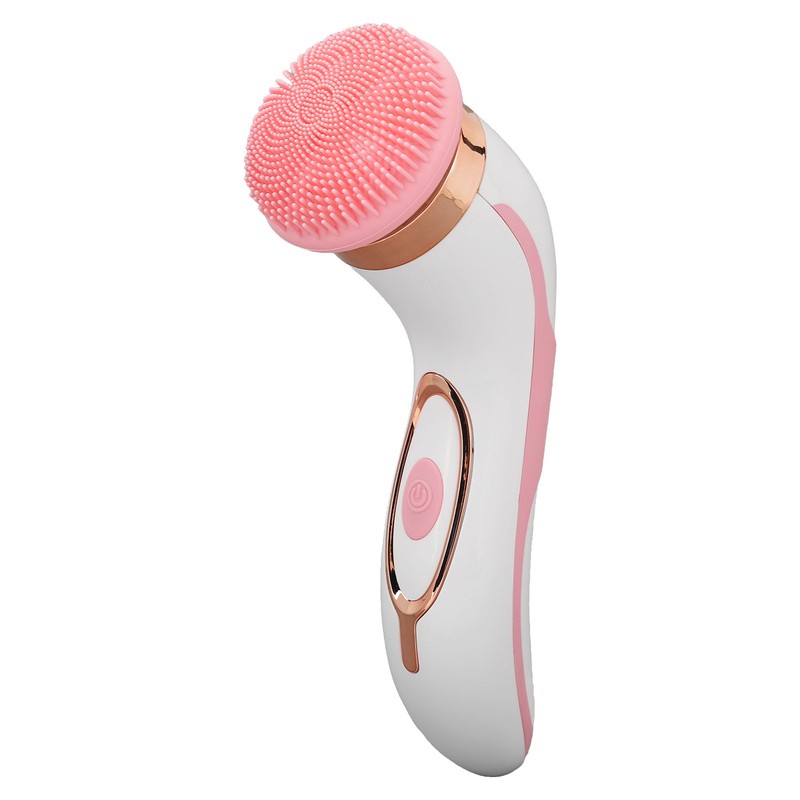 Electronic Facial Brush Reduce Fatigue Silicone Head Jadestone Roller Massaging