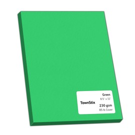 24 Pieces, 85 lb (230 gsm) - Green Cardstock, Thick Heavy Cardboard Paper - Laser and Inkjet Printing, 8.5 x 11 inches