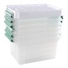 Innouse 6 Pack Plastic Latch Storage Box, 20 Qt Storage