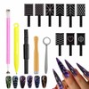 GiantGo 14-teiliges Magnetstift-Set für Nagelkunst, DIY 3D Magnetstifte für Katzenaugeneffekt,