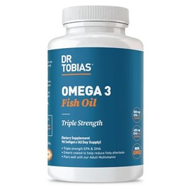Dr. Tobias Aceite De Pescado Omega 3, 2000 Mg De Triple Potencia Con 800 Mg De Epa Y 600 Mg De Dha Por Porcin, Suplementos De Aceite De Pescado Omega 