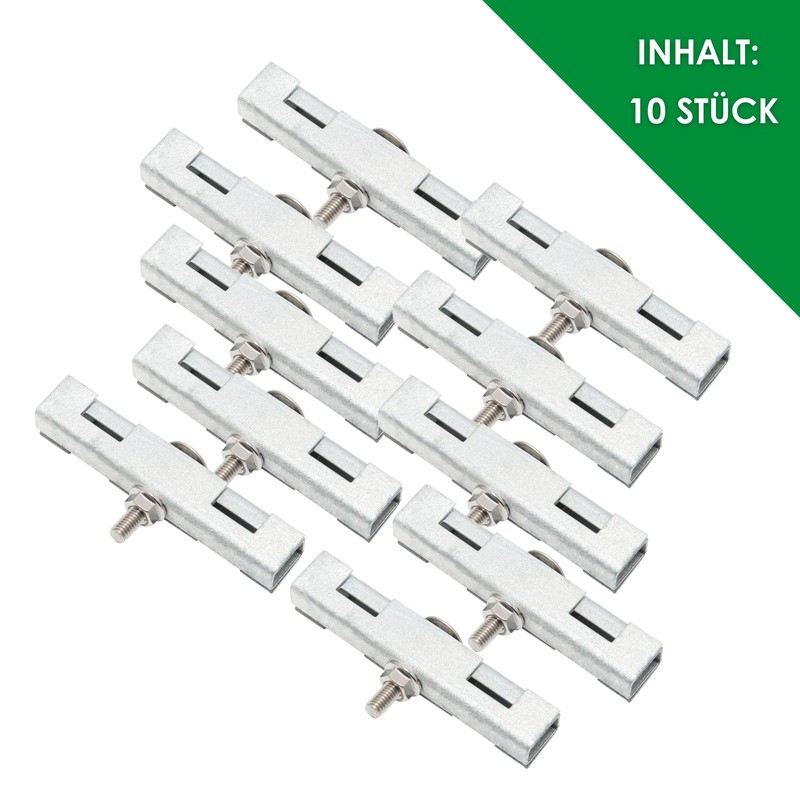 Zaundirekt Pack of 10 I U Mat Connectors I Hot-Dip
