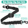 COOYOO Dog Seat Belt,3 Piece Set Retractable Dog Car Harness