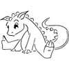 A4 'Cute Dragon' Wall Stencil/Template (WS00041549)