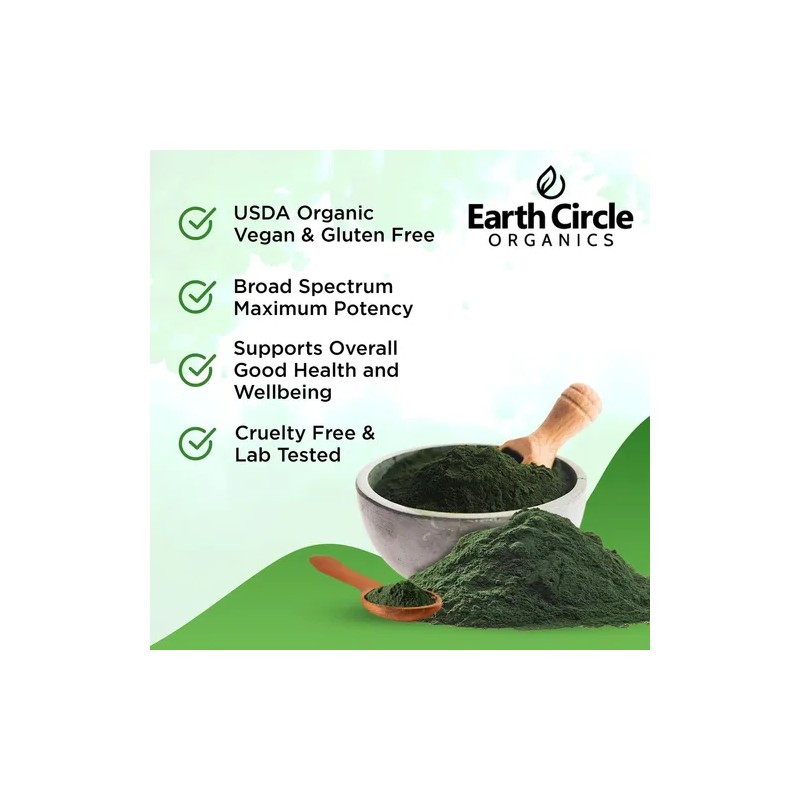Earth Circle Organics Polvo De Clorella Orgánica 4oz