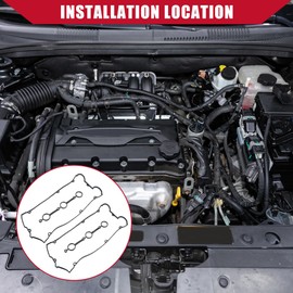 Hihaha No. 2244139810 Valve Cover Gasket for Hyundai Santa Fe 2003-2006 / Inner Engine Cylinder Head Valve Cover Gasket Set / Durable Rubber / 2 Sets Black