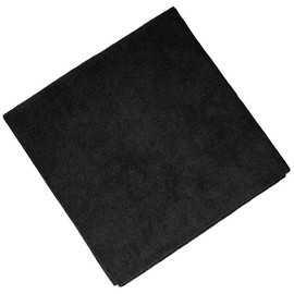 Nanoskin BLACK Traditional Edgeless Microfiber Towel 16" X 16" 380GSM [NAM-TE380K-12], 12 Pack