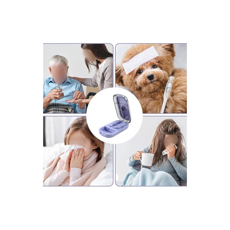 Pill Cutter, Portable & Adjustable 1/2 and 1/4 Pill Splitter