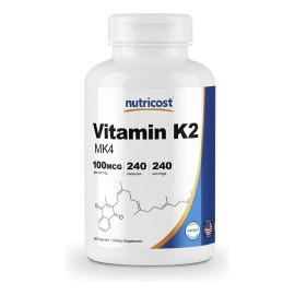 Vitamina Vitamin K2 Más Potente 100mcg 240 Caps Eg T06