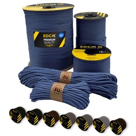 EdcX 550 Nylon Paracord, 4 mm (15, 30, 50 and 100 m) - Type III, 100% Nylon Rope, 7 Strand Rope, 4 mm Nylon Rope in Many Colours (Military Colours)