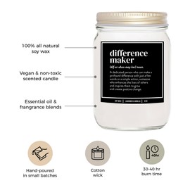 You Nique Designs Teacher Candles for Teacher Gift 8 Oz - Social Worker, SLP Gifts, Daycare Teacher Surprise - Teacher Appreciation Gifts, Teacher Candle Ideas (Mahogany Teakwood)