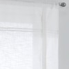 Vicky White Roman Blind, Linen Look with Hemstitch Lace, Drawstring,