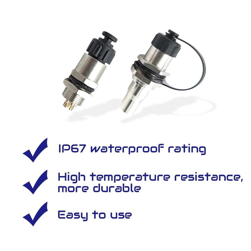 10Pcs M12 Connector Dust Cover, M12 Socket Panel Mount Dust