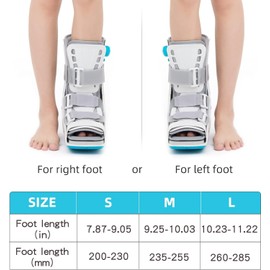 GHORTHOUD Inflatable Walker Fracture Boot Short Walker Brace Medical Air Cam Walking Boot for Sprained Ankle Recovery Stress Fracture Broken Foot Achilles Tendonitis (S)