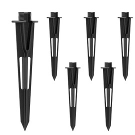 GOODSMANN 6PCS Metal Landscape Lighting Spikes with Male Adapter Thread 3/4-14NPSM 0.77IN for Low Voltage Landscape Lights 9920-1838-06