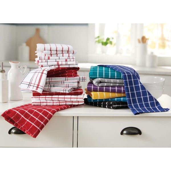 Color Connection Montgomery Ward 20-Piece Kitchen Towel Set - Soft,
