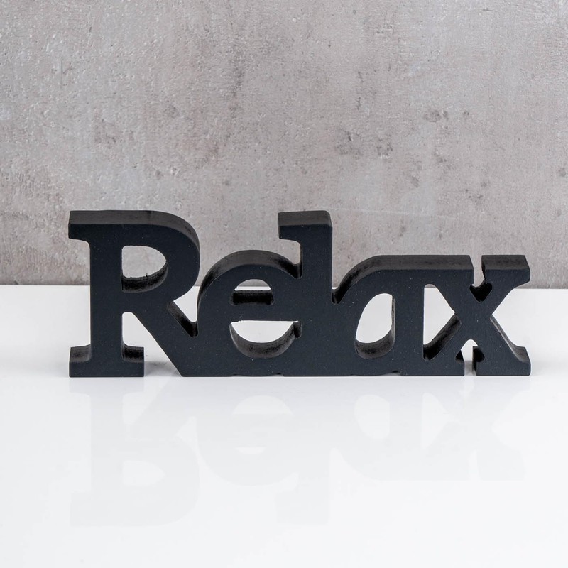 levandeo Love Home Relax Lettering Black MDF Letters Wooden Decorative