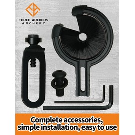 THREE ARCHERS Archery Arrow Rest Brush Capture Arrow Rest for Compound & Recurve Bow Hunting Whisker Arrows Stand Targeting & Hunting Accessories (Fully Enclosed Brush)