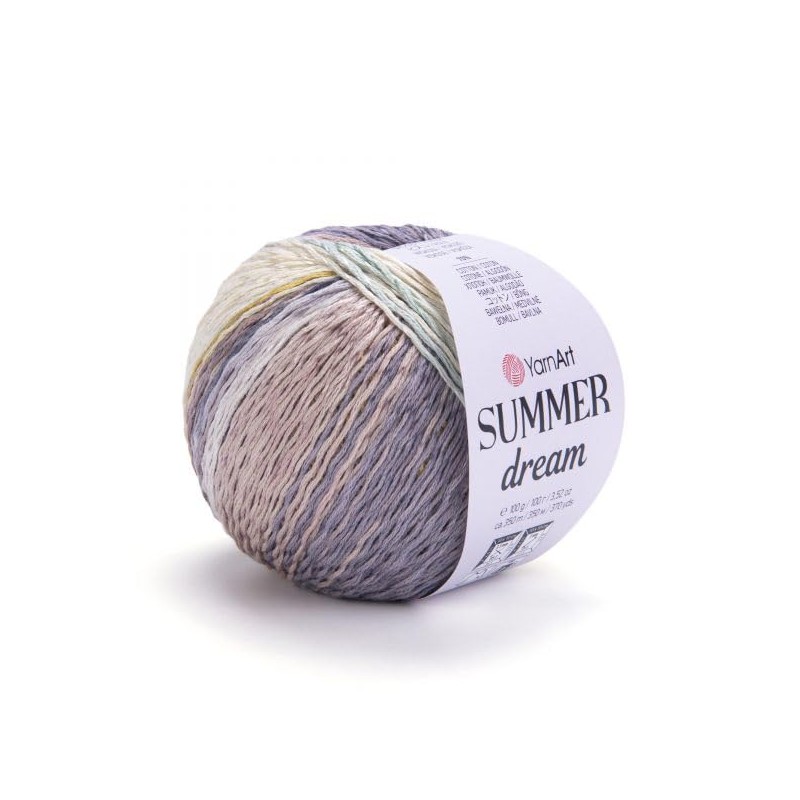 YarnArt Summer Dream - Mezcla de algodón – 3.4 onzas,