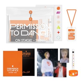 PERMISSION TO DANCE ON STAGE - SEOUL (DIGITAL CODE Ver.) Out Cover + Interview Photobook + Crew Note + Film Photo Set + Mini Poster Set + Light Stick Ring + Strap + 4 Extra Photocards