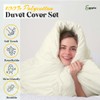 EGYPTO Polycotton Cream Single Duvet Cover Set - Soft, Breathable