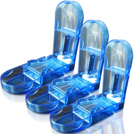 RE-GEN Triple Pack Pill Cutter Medication Splitter Divider Breaker Dispenser Splitting Tool