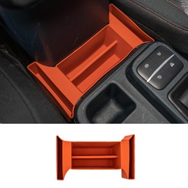 Maxzina Center Console Organizer Compatible with 2022-2025 Maverick Front Center Console Gear Shifter Storage Organizer Tray Silicone Front Armrest Storage 2024 Maverick Accessories (Orange)