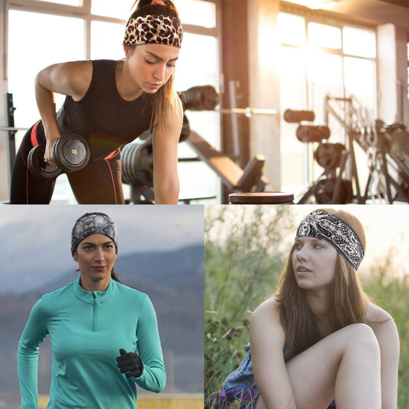 DRESHOW 6 Pack Headbands for Women Wide Elastic Hair Bands