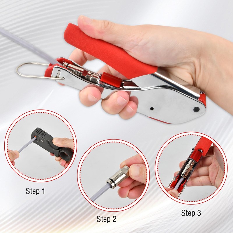Focenat Crimping Pliers, Wire Stripping Tool, Compression Pliers Set with