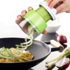 Spiral Vegetable Slicer, Manual Spiral Chopper with 3 Blades and
