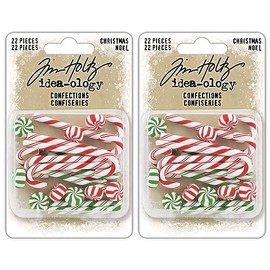 Tim Holtz Idea-Ology 2023 Christmas Confections - Decorative - Bundle of Two Packages