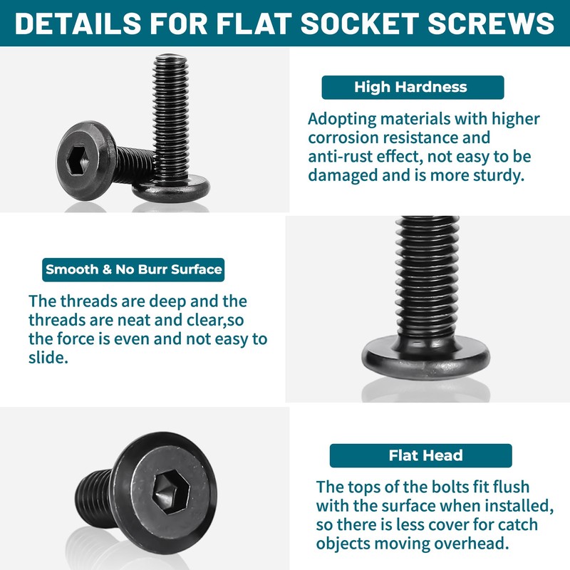 25pcs 5/16-18 * 1" Flat Head Hex Socket Cap Screws,304