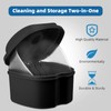Annhua Denture Cup Retainer Cleaning Case Denture Soaking Container With