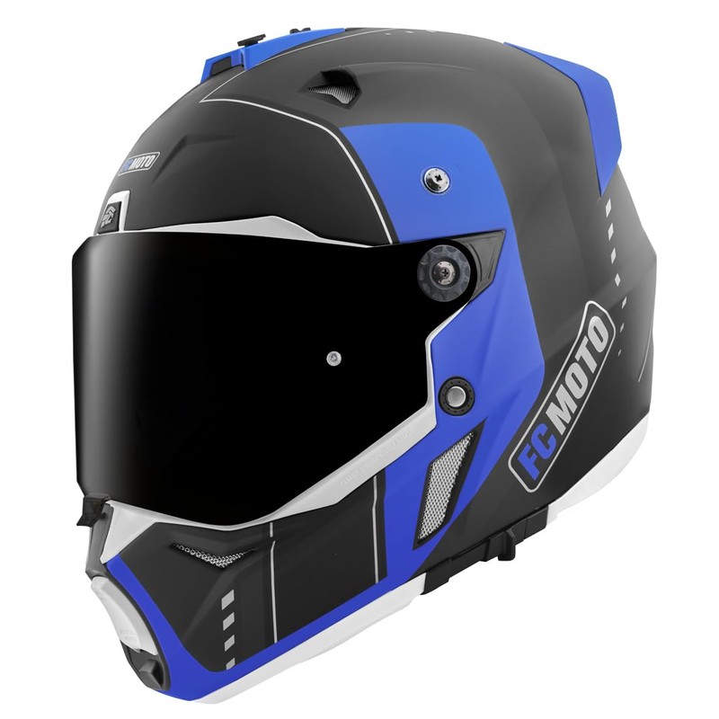 FC-Moto Pro Air Enduro Helmet, Black/Blue, S