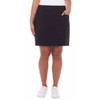 SC&CO Women's Comfortable Stretch Double wraparoand Skort (S, Black)