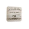 Ashton and Finch Funny Swimming Coaster Laser Engraved Gift Wooden
