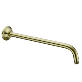 BESTILL 16 Inch L-Shaped Shower Head Extension Arm, Shower Arm and Flange Included, Brushed Gold