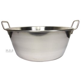 Cazo Stainless Steel Large 16" Heavy Duty Caso Para Carnitas Acero Inoxidable- Flat Surface