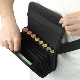 QWORK® Waiter's Bag, Waiter's Wallet, Waiter's Purse with Euro Money Changer, Waiter's Bag with Belt, Black