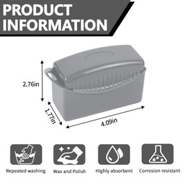 Hbxdeco 2PCS Tire Dressing Applicator, Car Tire Applicator Dressing Shine Sponge, Reusable Tire Dressing Applicator Pads with Lid, Wheel Applicator Foam for Car Detailing Cleaning (Gray)