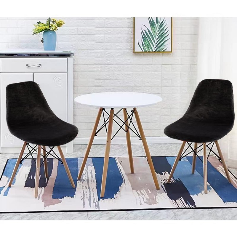 ACOFRR Stretch Shell Chair Covers Velvet Mid Century Modern Chair