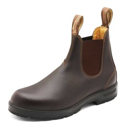 Blundstone 550 Unisex Chelsea Boots, Premium Water Resistant Leather with a Cushioned Midsole and Elastic Side For Men and Women, Walnut Brown 8.5 AU