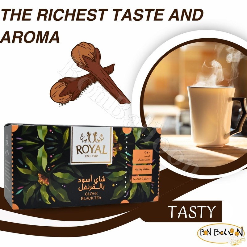 Royal Clove Black Tea Bag Pure Natural Drink Herbal Herb