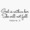 Psalm 46:5 inches Bumper Sticker Vinyl Decal 5 inches