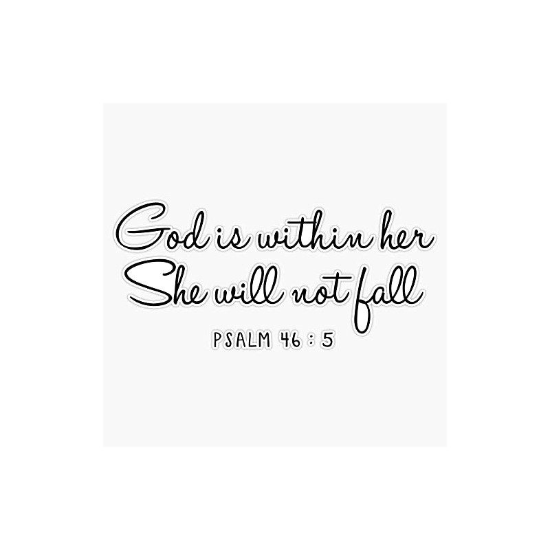 Psalm 46:5 inches Bumper Sticker Vinyl Decal 5 inches
