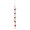 Super India Door Hanging Decorative Five Hand Painted Elephant Stringed Together with Beads and Brass Bell Set of 2 pcs